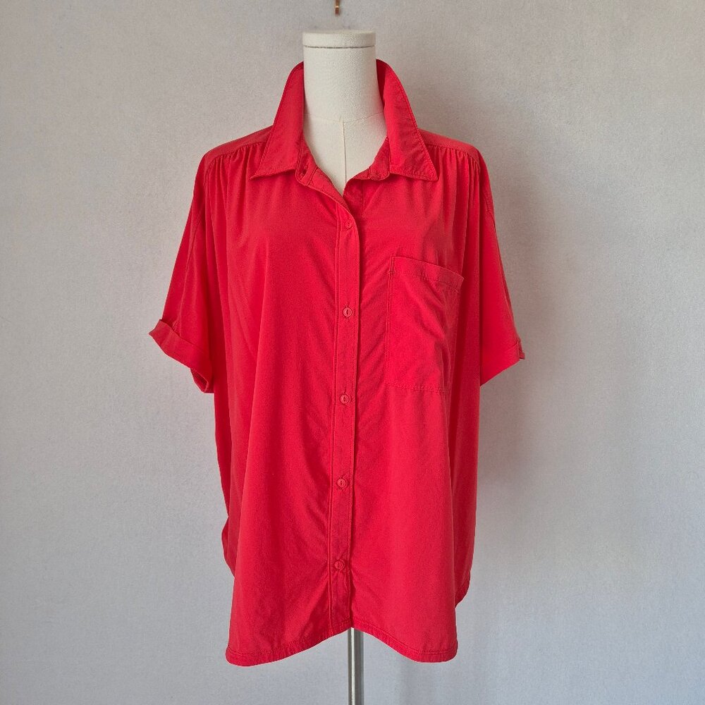 Outdoor Research Astroman UPF 30 Sun Shirt Short Sleeve Pocket Red - Picture 3 of 15